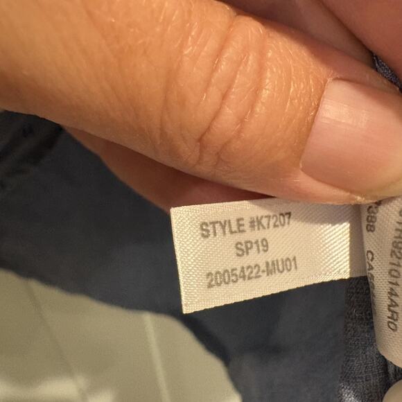 J Crew Shirt Mens Large Blue Slim Fit Secret Wash Stretch Button Down Casual - Picture 9 of 10